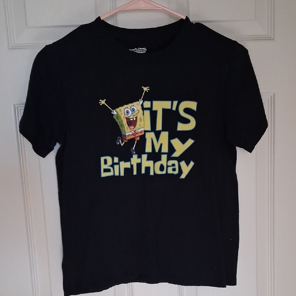 Gildan Other - Gildan Black SpongeBob Birthday Tee